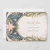 Art Nouveau Serenity - Save the Date Bruiloft Kaart (Voorkant)