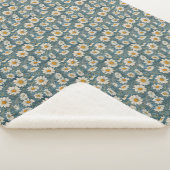 Art Nouveau Shasta Daisies Sherpa Deken (3/4)