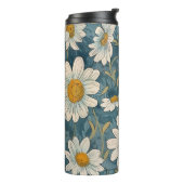 Art Nouveau Shasta Daisies Thermosbeker (Gedraaid links)