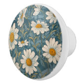 Art Nouveau Shasta Daisy Keramische Knop (Rechts)