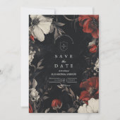 Art Nouveau sierbloem bruiloft Save The Date (Voorkant)