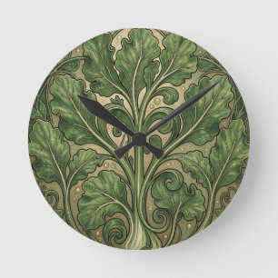 Art Nouveau sierlijke groene kool Ronde Klok