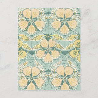 art nouveau sierlijke vintage bloempatroon briefkaart