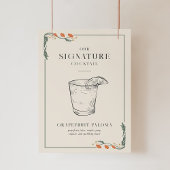  Art Nouveau Signature Cocktail Sign Poster
