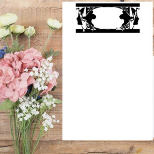 Art Nouveau Silhouette elegant vintage  Briefpapier