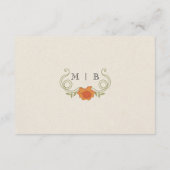 Art Nouveau Sinaasappel Flower Wedding Details Web Informatiekaartje (Achterkant)