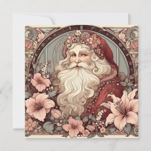 Art Nouveau Sinterklaas Illustratie Kaart (Voorkant)