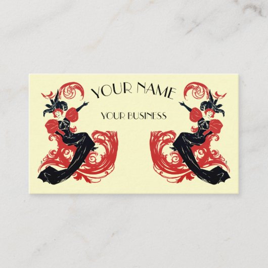 Art Nouveau Sjabloon Visitekaartje (Voorkant)