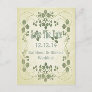 Art Nouveau slaat de datum op Aankondigingskaart