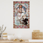  Art Nouveau "Slávie" door Alphonse Mucha Poster (Keuken)