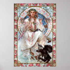 Art Nouveau "Slávie" van Alphonse Mucha uit de oud Poster