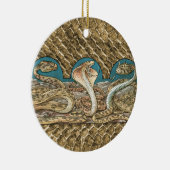 Art Nouveau Snake Trio Keramisch Ornament (Rechts)