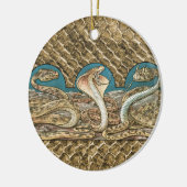 Art Nouveau Snake Trio Keramisch Ornament (Links)