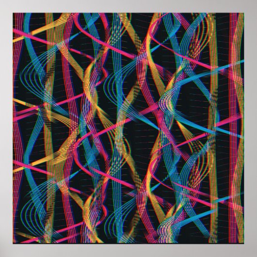 Art Nouveau Snakes Pattern  Poster (Voorkant)