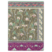 Art nouveau sneeuwdrop bloem verneuil paarse groen klembord (Achterkant)