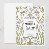 Art Nouveau Sneeuwklokjes Bruiloft Kaart (Voorkant / Achterkant)