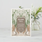 Art Nouveau Sneeuwklokjes Elegance Bedankkaart (Staand voorkant)