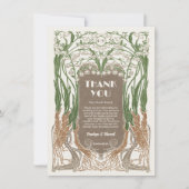 Art Nouveau Sneeuwklokjes Elegance Bedankkaart (Voorkant)