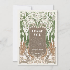 Art Nouveau Sneeuwklokjes Elegance Bedankkaart