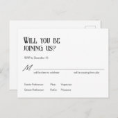 Art Nouveau Sneeuwklokjes RSVP Bruiloft Kaart (Voorkant / Achterkant)