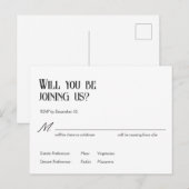 Art Nouveau Sneeuwklokjes RSVP Trouwkaart Aankondigingskaart (Voorkant / Achterkant)