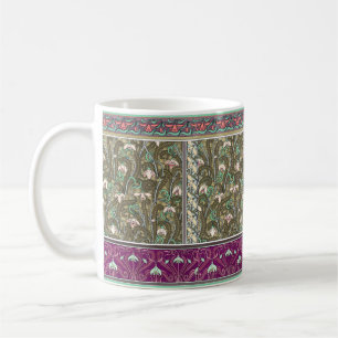 Art nouveau sneeuwklokpatroon mok