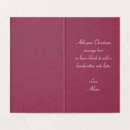 Art Nouveau Snow Queen Merry-kerstkaart Kaart (Binnenkant ongevouwen)