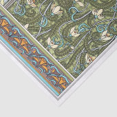 Art Nouveau Snowdrop Flower by French Artist 1896 Tissuepapier (Detail)