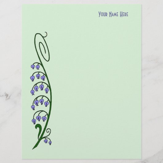 Art Nouveau Snowdrop Flowers Letterhead (Voorkant)