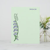 Art Nouveau Snowdrop Flowers Letterhead (Staand voorkant)