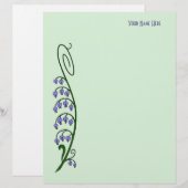 Art Nouveau Snowdrop Flowers Letterhead (Voorkant / Achterkant)