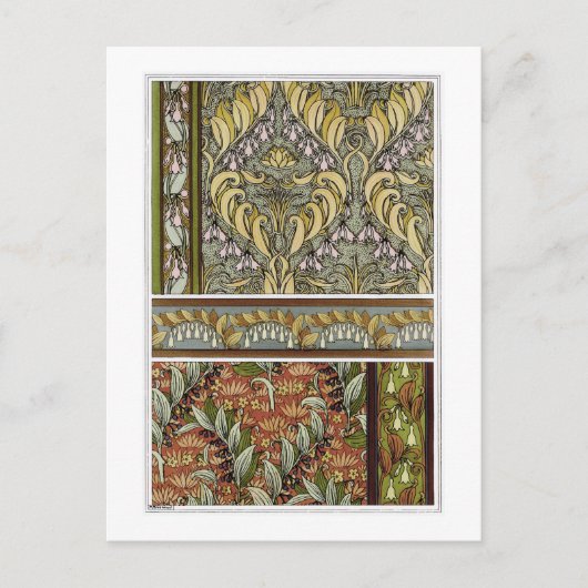  Art Nouveau Solomon's Seal, M.P. Verneuil Briefkaart (Voorkant)