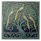 Art Nouveau Songbirds Pat#11 ID1193 Tegeltje (Voorkant)