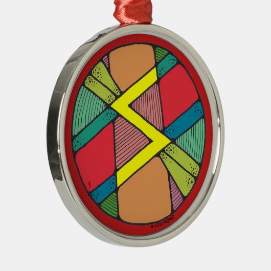 Art Nouveau Sowilo Rune van succes Metalen Ornament (Rechts)