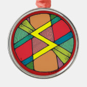 Art Nouveau Sowilo Rune van succes Metalen Ornament (Voorkant)