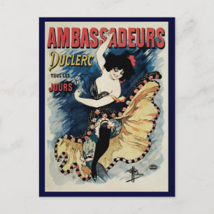 Art Nouveau, Spaanse Flamenco Dancer Briefkaart