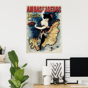  Art Nouveau, Spaanse Flamenco Dancer Poster