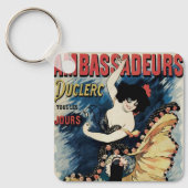  Art Nouveau, Spaanse Flamenco Dancer Sleutelhanger (Voorkant)