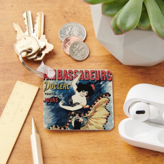  Art Nouveau, Spaanse Flamenco Dancer Sleutelhanger (Bureau)