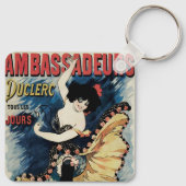  Art Nouveau, Spaanse Flamenco Dancer Sleutelhanger (Achterkant)