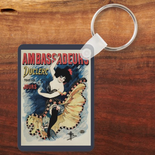  Art Nouveau, Spaanse Flamenco Dancer Sleutelhanger (Achterkant)