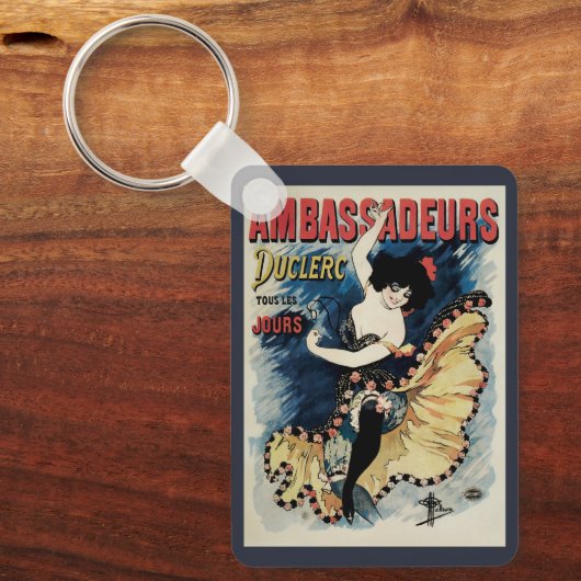  Art Nouveau, Spaanse Flamenco Dancer Sleutelhanger (Voorkant)