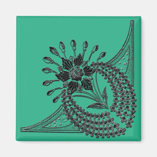 Art Nouveau Sparkle Design Magneet (Voorkant)
