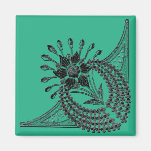 Art Nouveau Sparkle Design Magnet