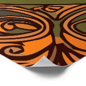 Art Nouveau Spinnen in een Jack op Lantern Field Poster (Hoek)