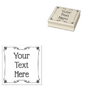 Art Nouveau Square Rubberstempel (Gestempeld)