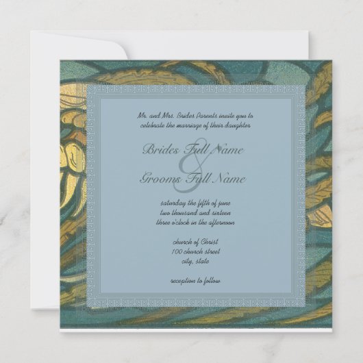 Art Nouveau Squid - Scuba Bestemming Bruiloften Kaart (Voorkant)