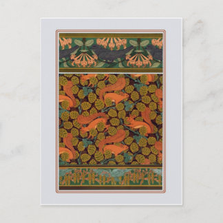 Art Nouveau Squirrels Briefkaart