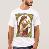 Art Nouveau St Davids Dag Trots T-shirt (Voorkant)