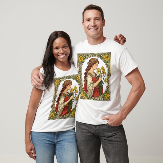 Art Nouveau St Davids Dag Trots T-shirt (Unisex)